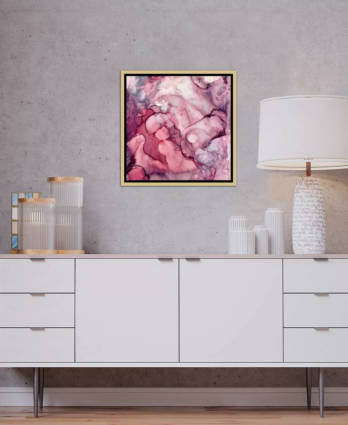 ICanvas Liquid Mauve Abstract By Spacefrog Designs Gallery-Wrapped Canvas Print - 26 X 26 X 0.75 - Image 4