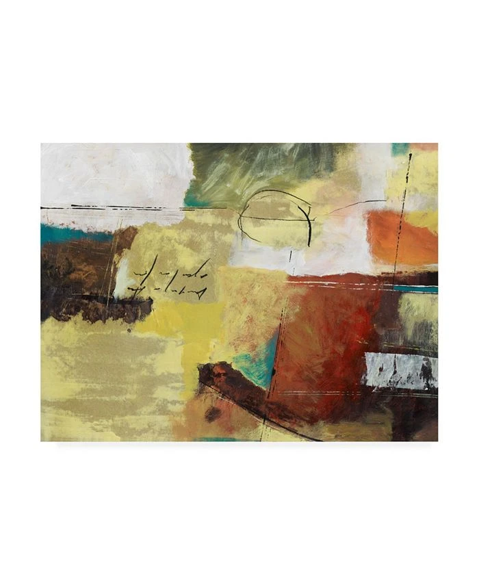 Trademark Global Pablo Esteban Red Yellow With Scratches Canvas Art - 19.5 X 26