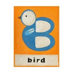 Trademark Global Chariklia Zarris B Is For Bird Childrens Art Canvas Art - 19.5 X 26