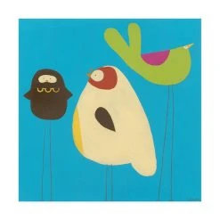 Trademark Global June Erica Vess Feathered Friends III Canvas Art - 36.5 X 48