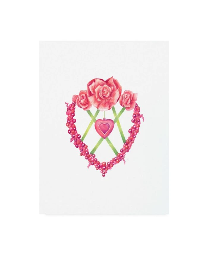 Trademark Global Deborah Kopka Cross My Heart Canvas Art - 27 X 33.5