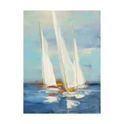 Trademark Global Julia Purinton Summer Regatta III Red Yellow Canvas Art - 15.5 X 21
