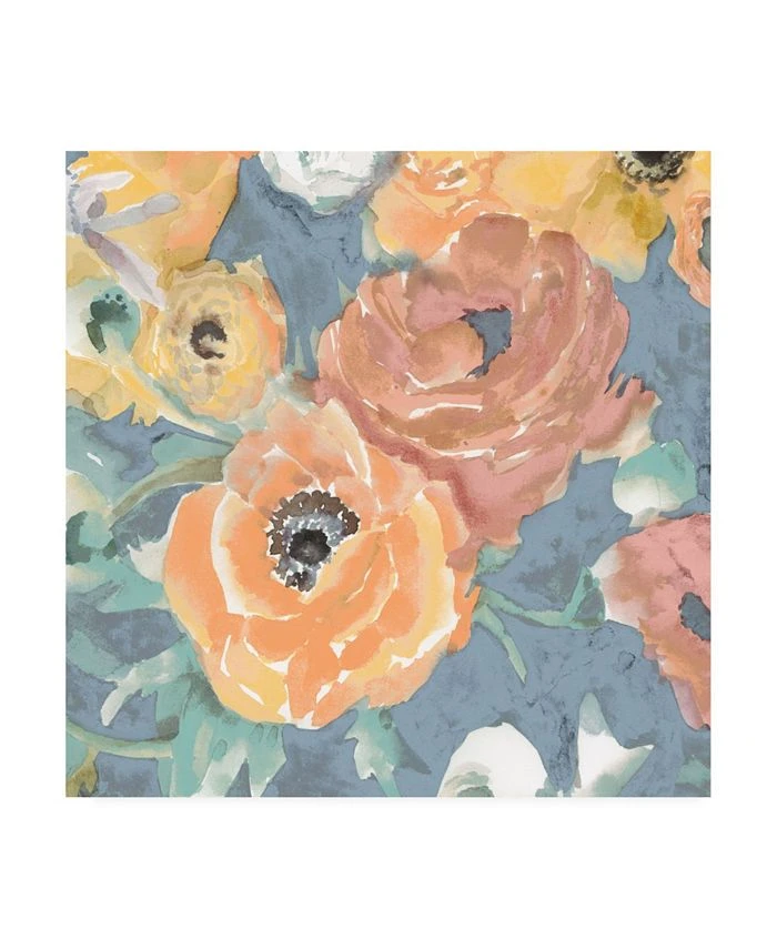 Trademark Global Studio W Happy Florals II Canvas Art - 27 X 33