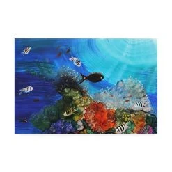 Trademark Global Michelle Mccullough Under The Sea Fish Canvas Art - 15 X 20