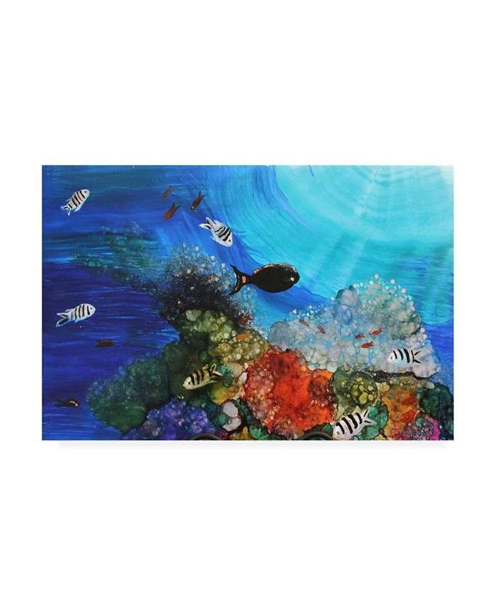 Trademark Global Michelle Mccullough Under The Sea Fish Canvas Art - 15 X 20