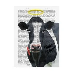 Trademark Global Fab Funky Holy Cow Halo Canvas Art - 36.5 X 48