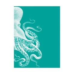 Trademark Global Fab Funky Octopus Green And Cream B Canvas Art - 36.5 X 48