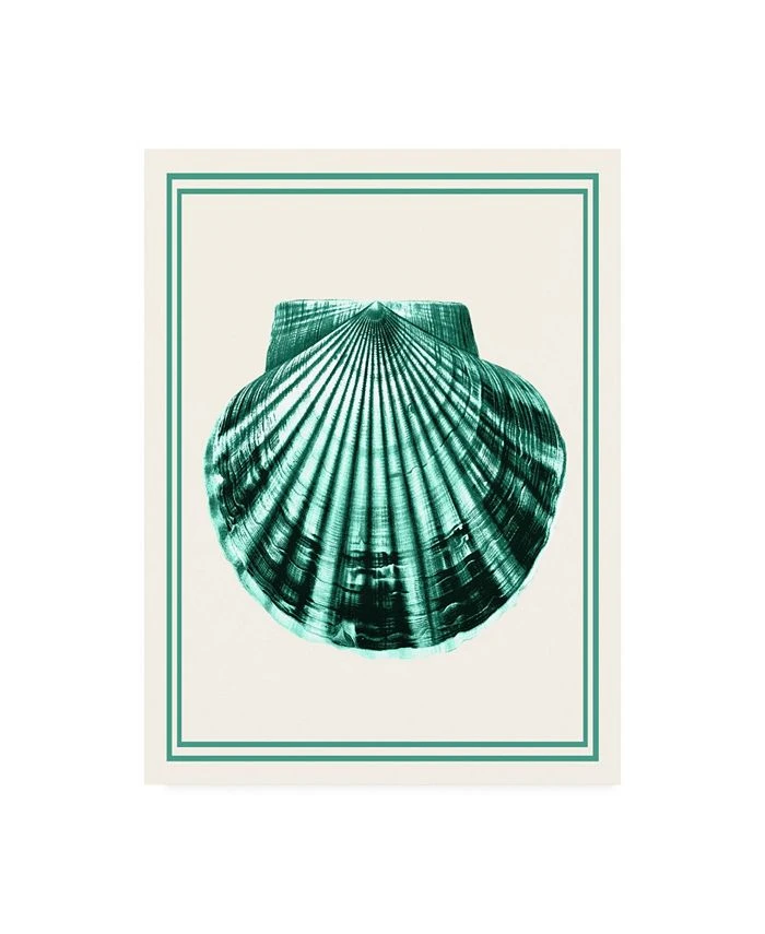 Trademark Global Fab Funky Mixed Nautical Green On Cream D Canvas Art - 36.5 X 48