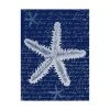 Trademark Global Fab Funky White Starfish On Blue B Canvas Art - 19.5 X 26
