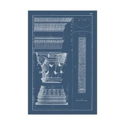 Trademark Global Vision Studio Column And Cornice Blueprint I Canvas Art - 27 X 33.5