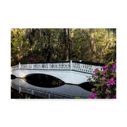 Trademark Global Danny Head White Bridge Reflections Canvas Art - 37 X 49