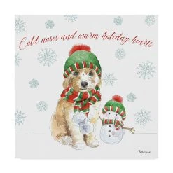 Trademark Global Beth Grove Holiday Paws IV Canvas Art - 15 X 20