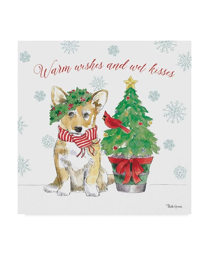 Trademark Global Beth Grove Holiday Paws V Canvas Art - 20 X 25