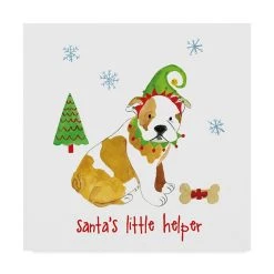 Trademark Global Farida Zaman Christmas Puppers I Canvas Art - 15 X 20