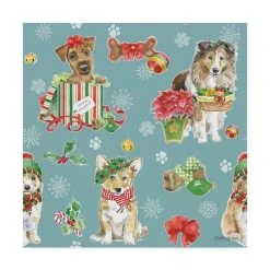 Trademark Global Beth Grove Holiday Paws Step 03B Canvas Art - 15 X 20