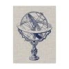 Trademark Global Vision Studio Armillary Sphere On Linen II Canvas Art - 15 X 20