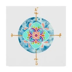 Trademark Global Rebekah Ewer Blue Mandala II Canvas Art - 15 X 20