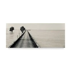 Trademark Global American School Black And White Pier Phuket Canvas Art - 37 X 49