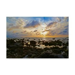 Trademark Global American School Punta Mita Sunset Blue Canvas Art - 20 X 25