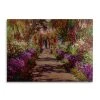 Trademark Global Claude Monet A Pathway In Monet's Garden Floating Brushed Aluminum Art - 22 X 25