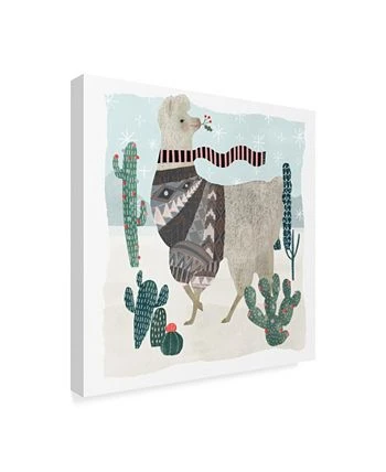Trademark Global Victoria Borges Holiday Llama I Canvas Art - 15 X 20 - Image 2