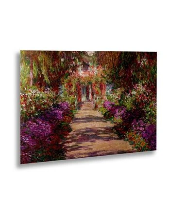 Trademark Global Claude Monet A Pathway In Monet's Garden Floating Brushed Aluminum Art - 22 X 25 - Image 2