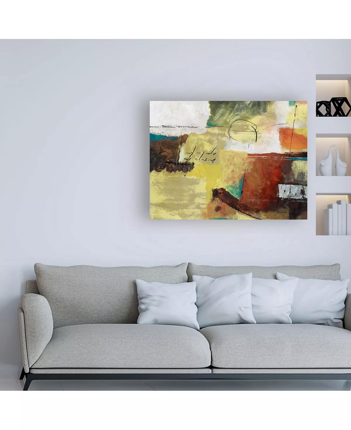 Trademark Global Pablo Esteban Red Yellow With Scratches Canvas Art - 19.5 X 26 - Image 3