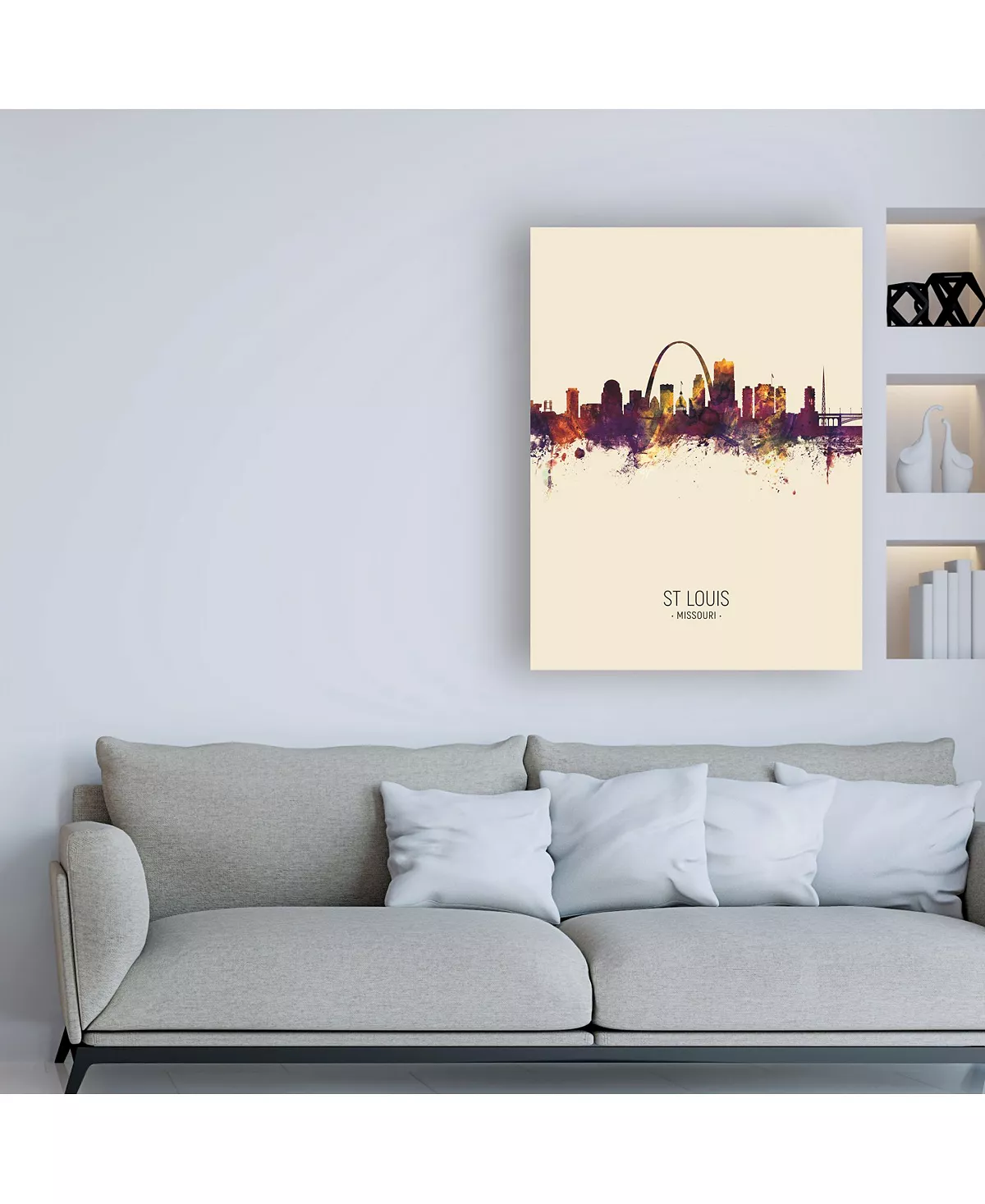 Trademark Global Michael Tompsett St Louis Missouri Skyline Portrait III Canvas Art - 36.5 X 48 - Image 3