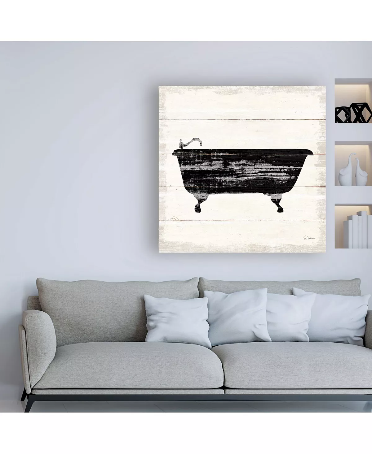 Trademark Global Sue Schlabach Shiplap Bath I Canvas Art - 15.5 X 21 - Image 3