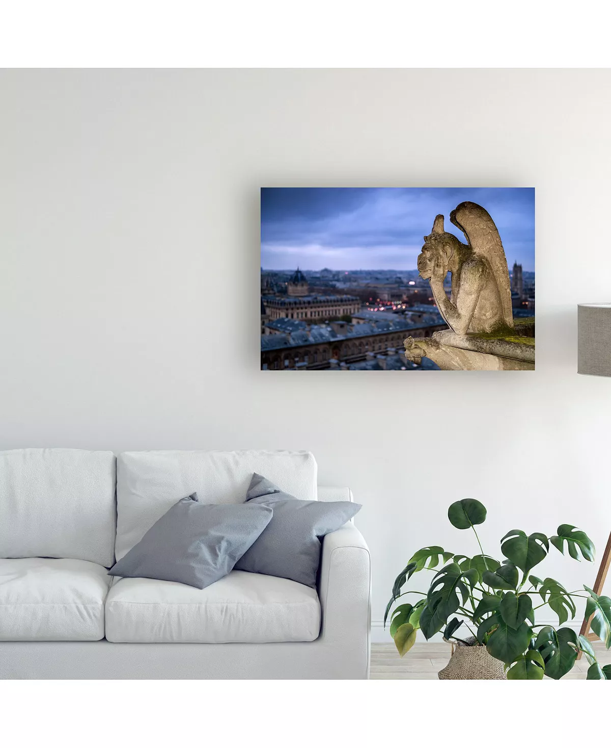 Trademark Global Karen Deakin The Bored Gargoyle Of Notre-Dame Canvas Art - 20 X 25 - Image 3