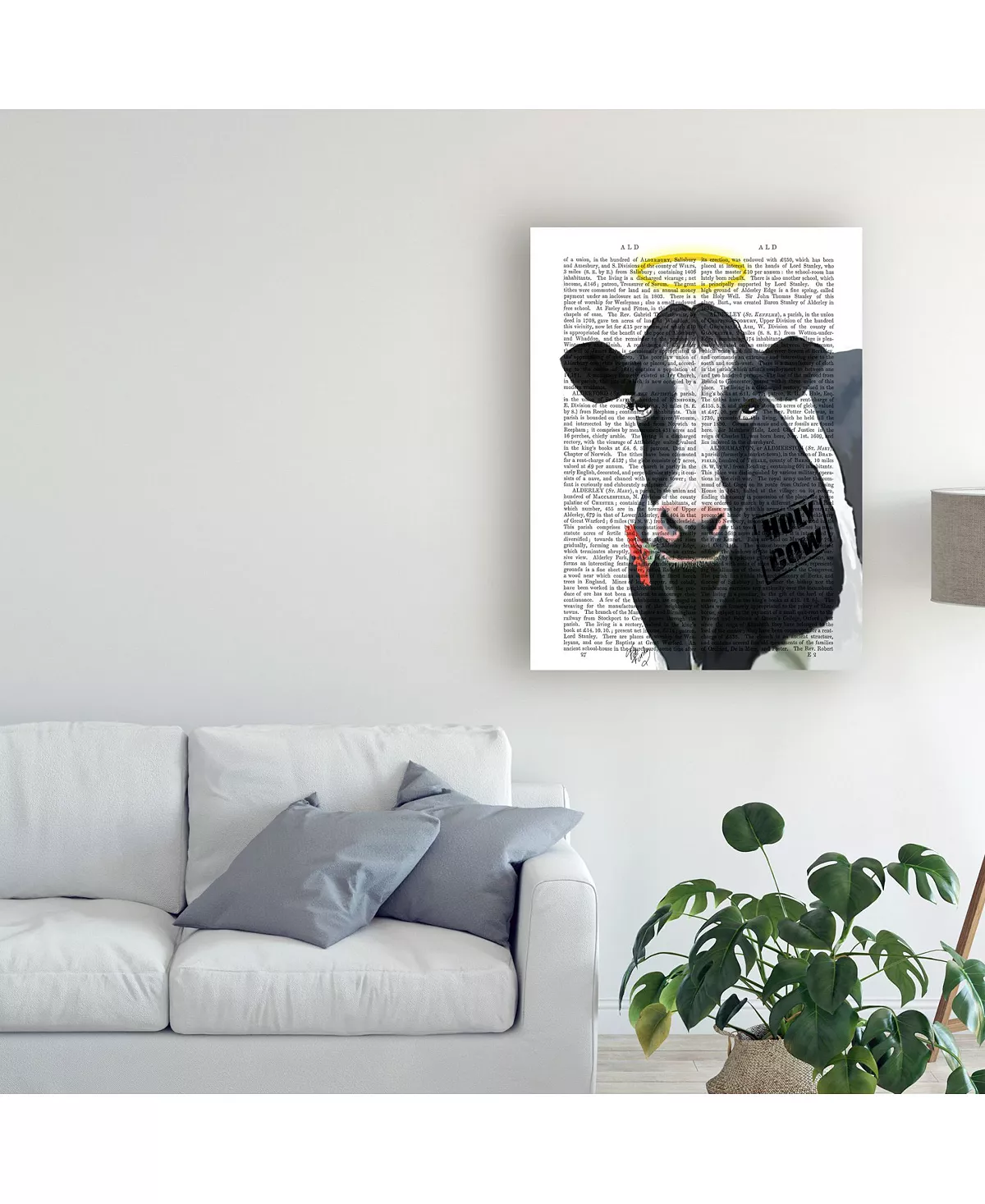 Trademark Global Fab Funky Holy Cow Halo Canvas Art - 36.5 X 48 - Image 3