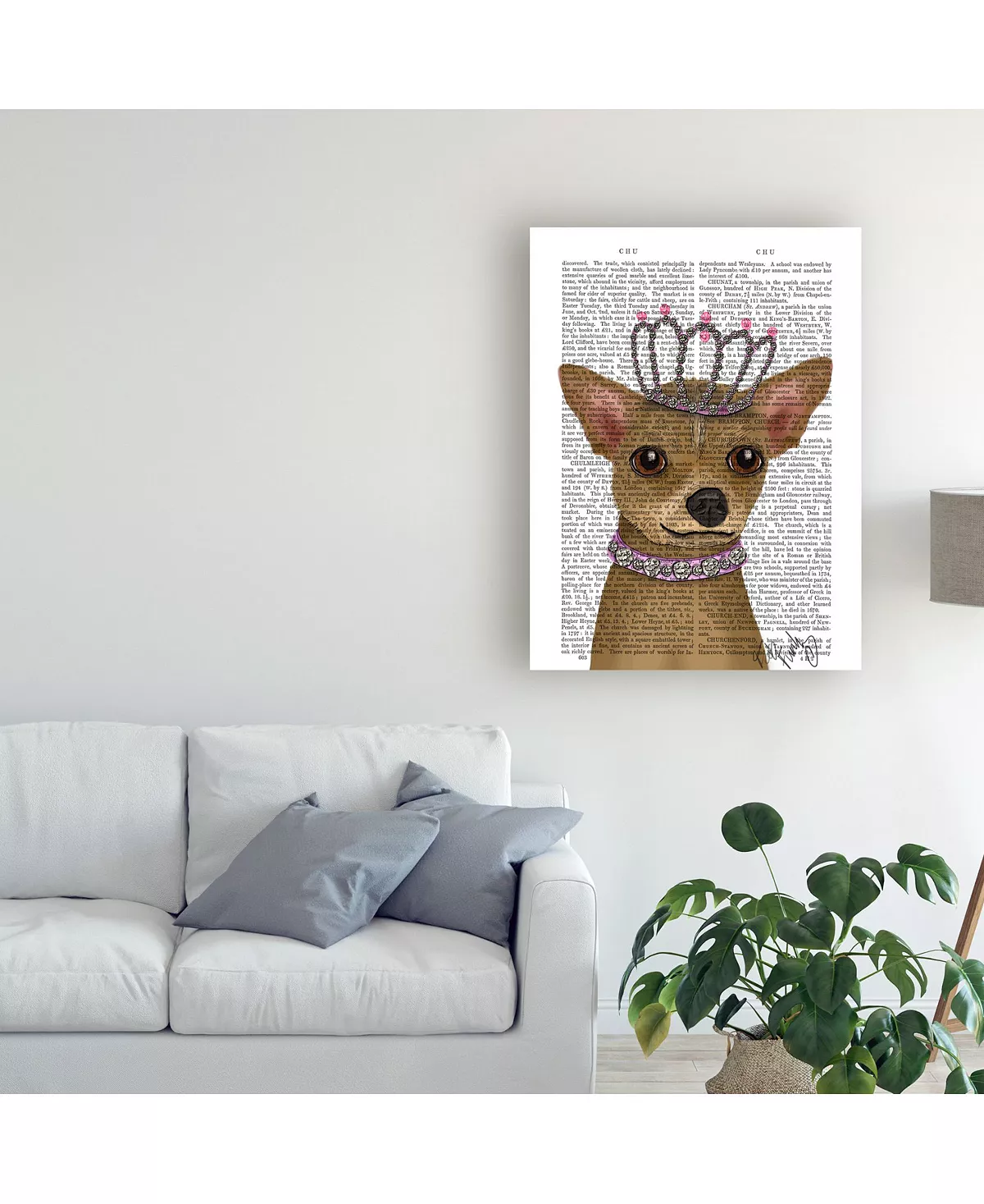 Trademark Global Fab Funky Chihuahua And Tiara Canvas Art - 15.5 X 21 - Image 3