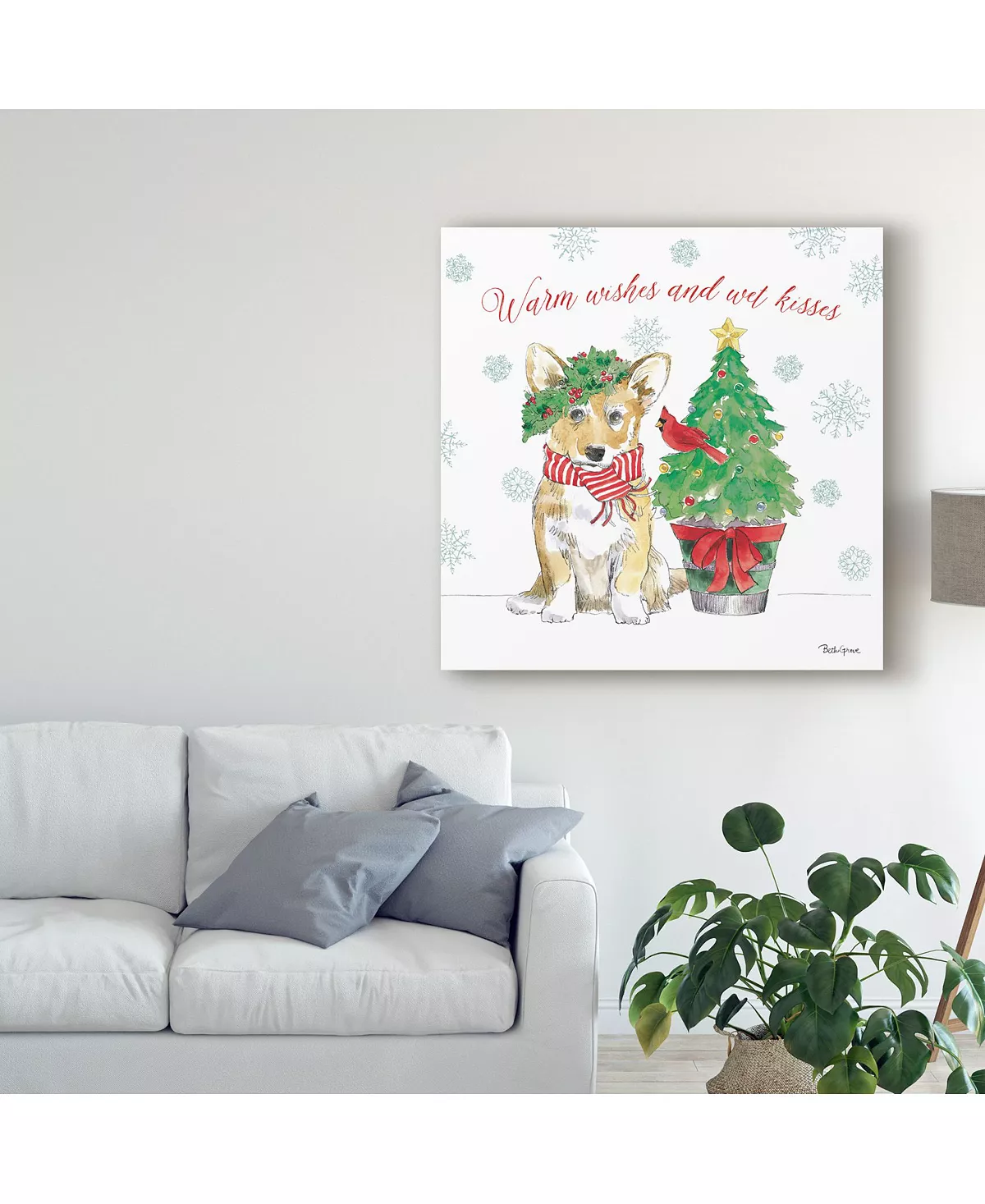 Trademark Global Beth Grove Holiday Paws V Canvas Art - 20 X 25 - Image 3