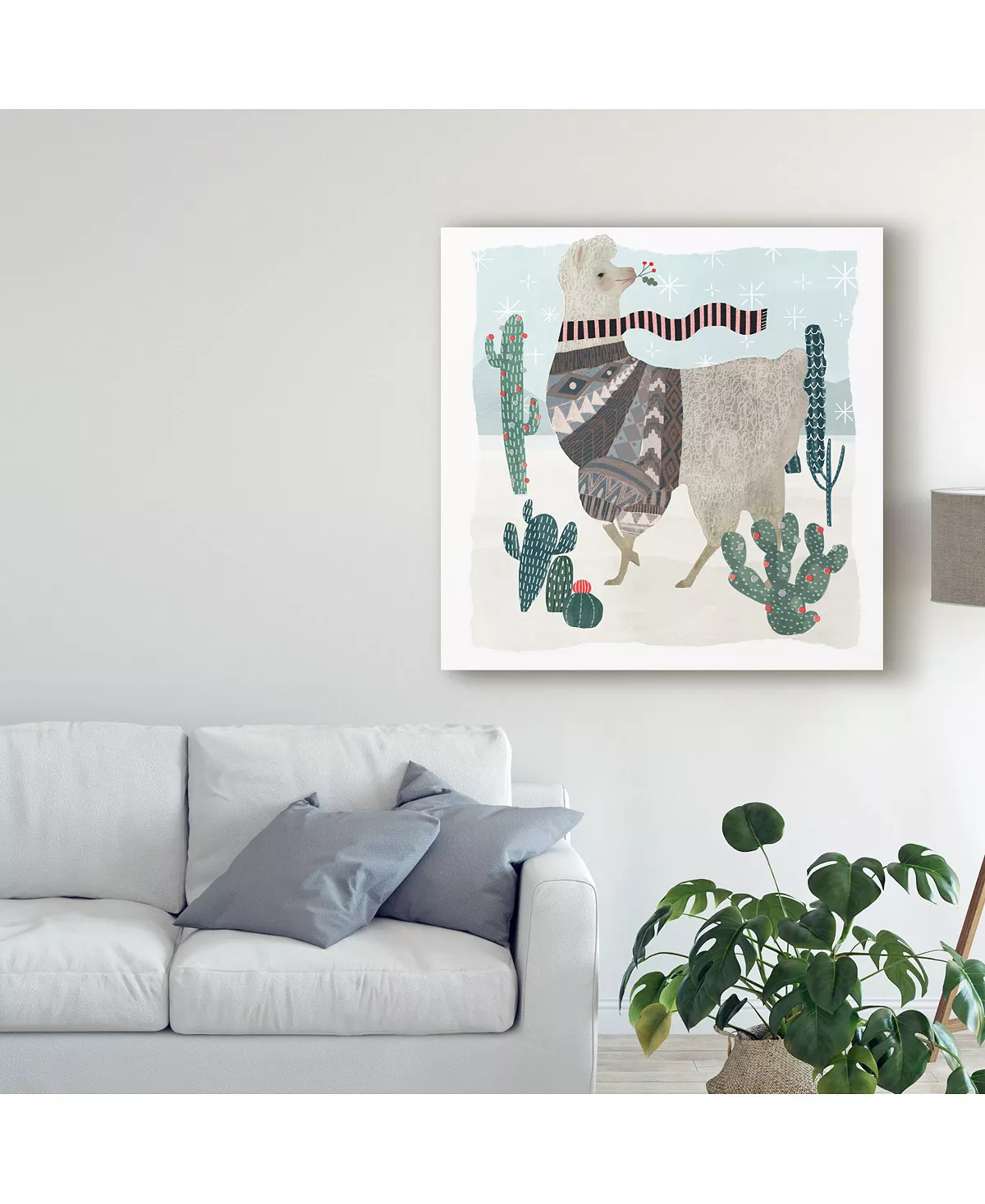 Trademark Global Victoria Borges Holiday Llama I Canvas Art - 15 X 20 - Image 3