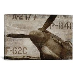 ICanvas Vintage Airplane By Dylan Matthews Wrapped Canvas Print - 18 X 26