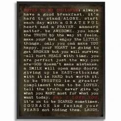 Stupell Industries Notes To My Children Framed Giclee Art, 16 X 20