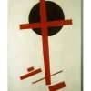Metaverse Red Cross On Black Circle, 1920-27 By Kazimir Malevich Canvas Art, 25 X 36