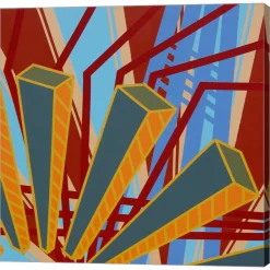 Metaverse Lines Project 62 By Eric Carbrey Canvas Art, 36 X 36