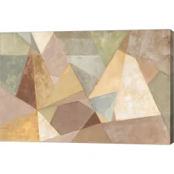 Metaverse Geometric Abstract Neutral By Silvia Vassileva Canvas Art, 29.5 X 20