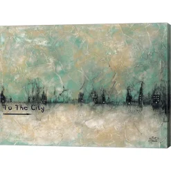 Metaverse To The City By Britt Hallowell Canvas Art, 26.5 X 20