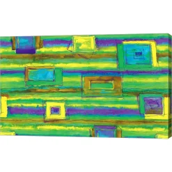 Metaverse Abstract Geometric By Stessi Canvas Art, 25.5 X 16