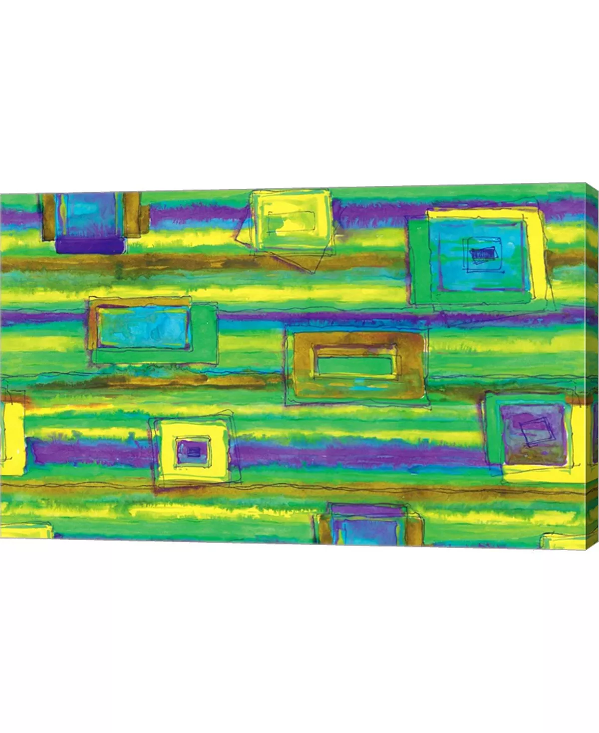 Metaverse Abstract Geometric By Stessi Canvas Art, 25.5 X 16