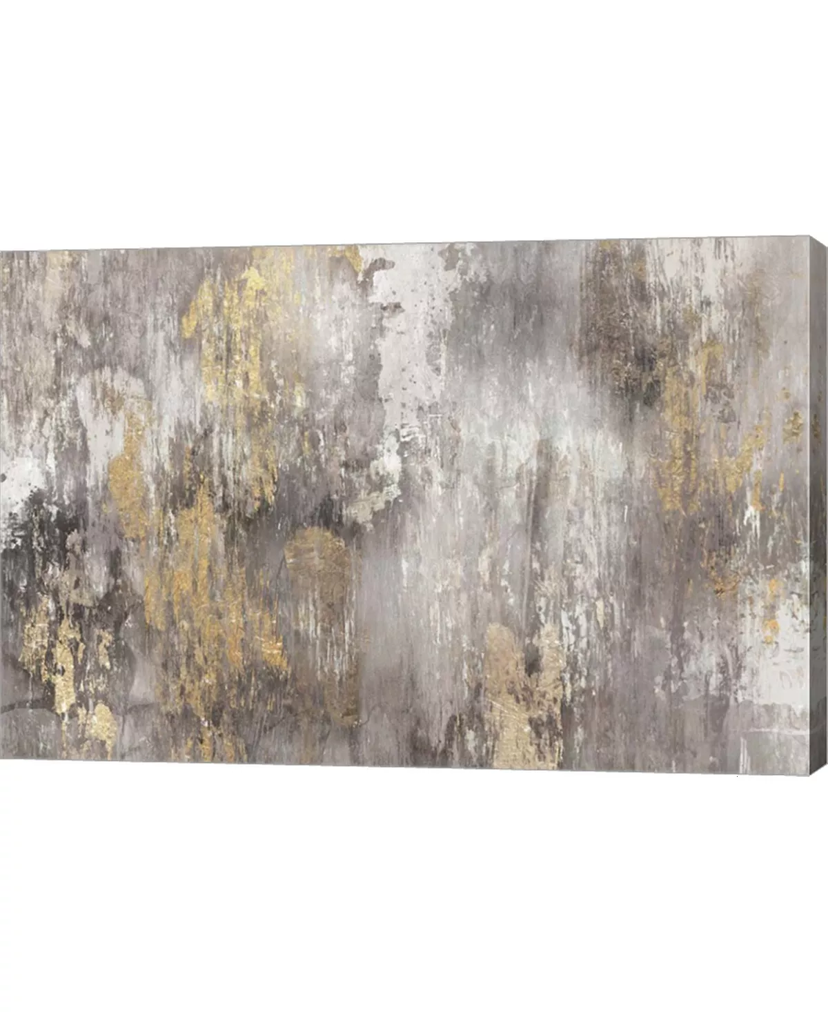 Metaverse Gold Ikat - Light By PI Galerie Canvas Art, 30 X 20