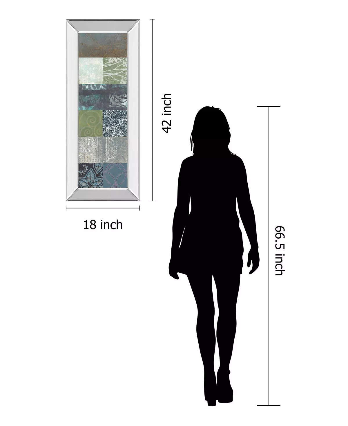 Classy Art Zen Panel Il By Vision Studio Mirror Framed Print Wall Art - 18 X 42 - Image 5