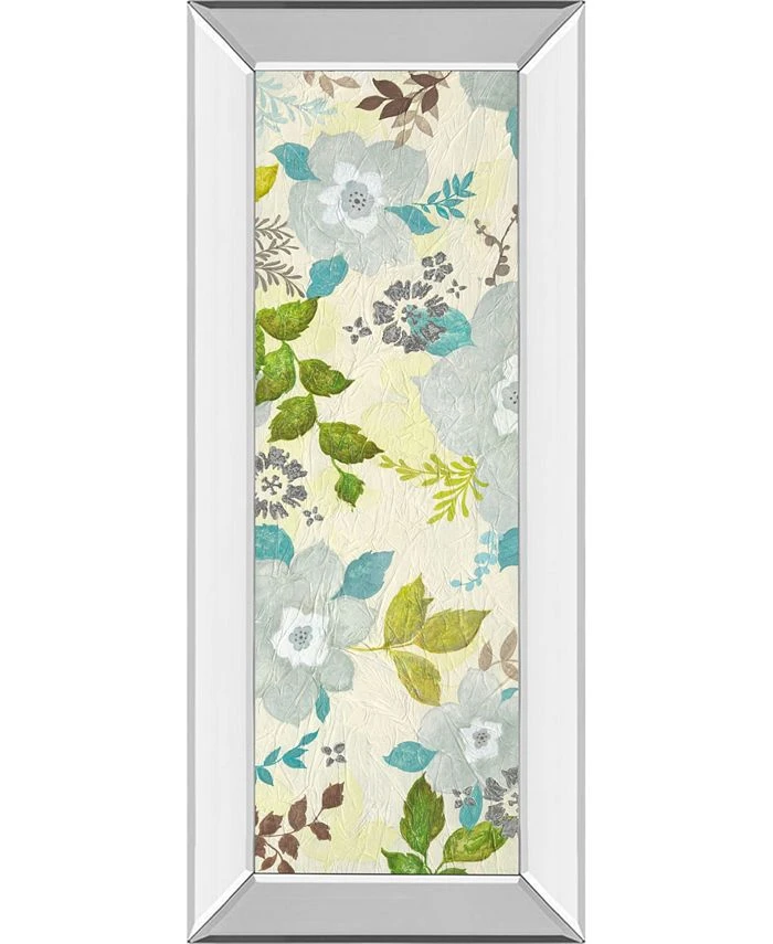 Classy Art Fragrant Garden I By Tava Studios Mirror Framed Print Wall Art - 18 X 42