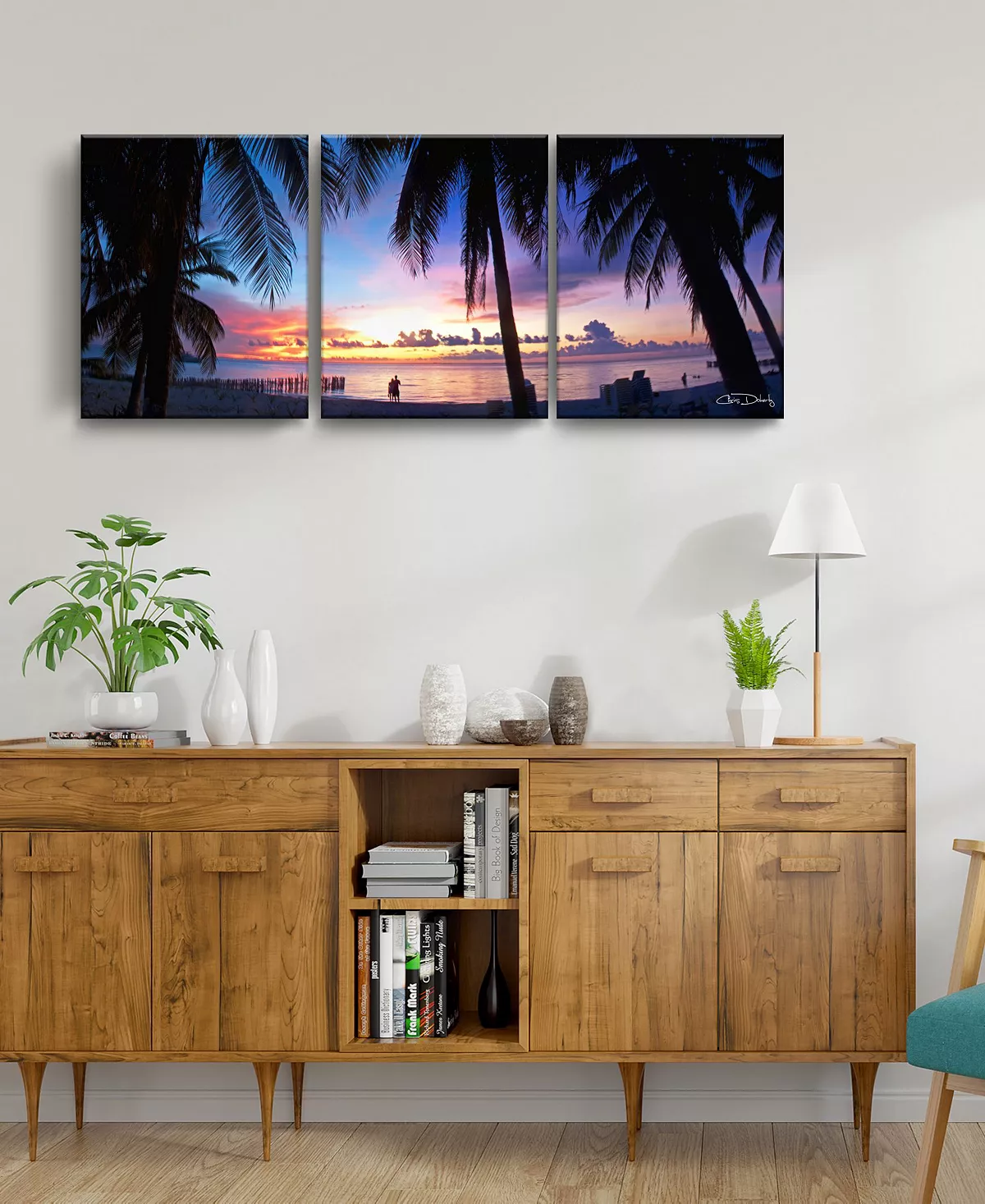 Ready2HangArt Mex Sunset 3 Piece Wrapped Canvas Coastal Wall Art Set, 20 X 48 - Image 3