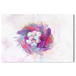 Oliver Gal Bird Eggs Giclee Art Print On Gallery Wrap Canvas, 45 X 30