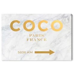 Oliver Gal Luxury Paris Street Giclee Art Print On Gallery Wrap Canvas