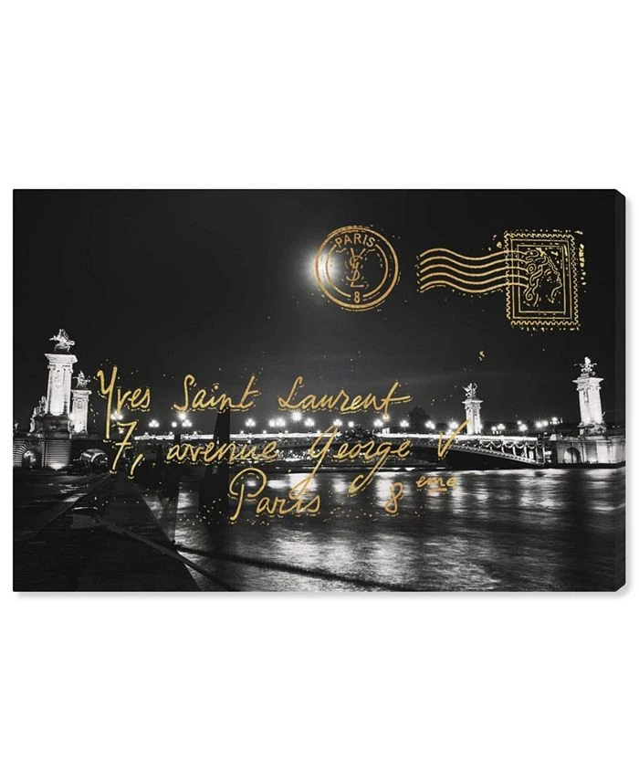 Oliver Gal Paris Gold Letter Canvas Art Collection