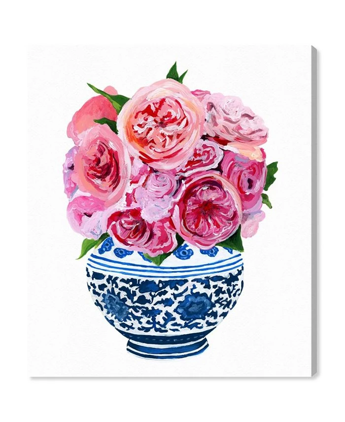 Oliver Gal Julianne Taylor - Peonie Vase Canvas Art Collection
